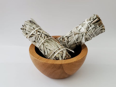 SAGE SMUDGE STICK WHITE- 4 INCHES- PACK OF 3